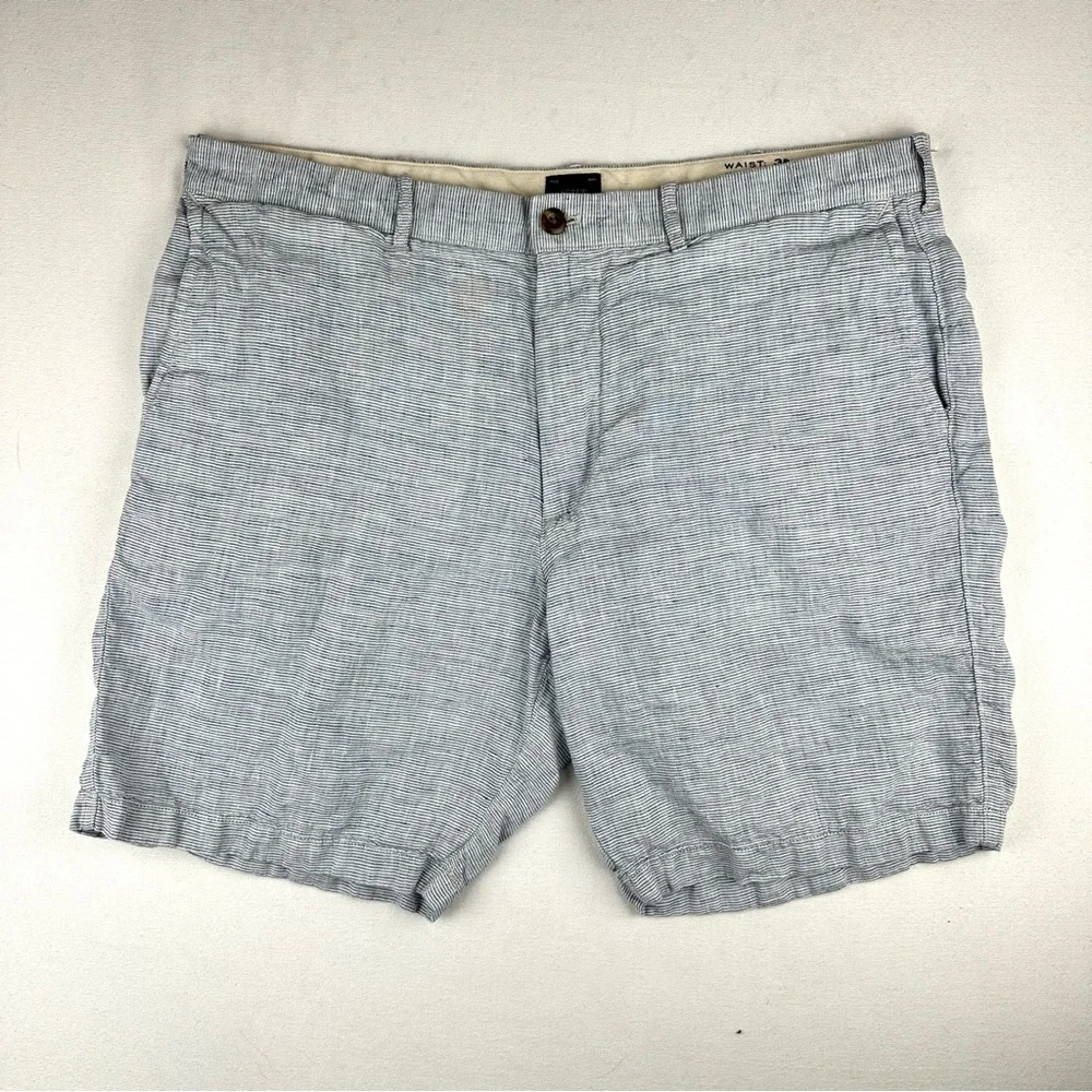 J Crew Pinstripe Linen Shorts‎ 9